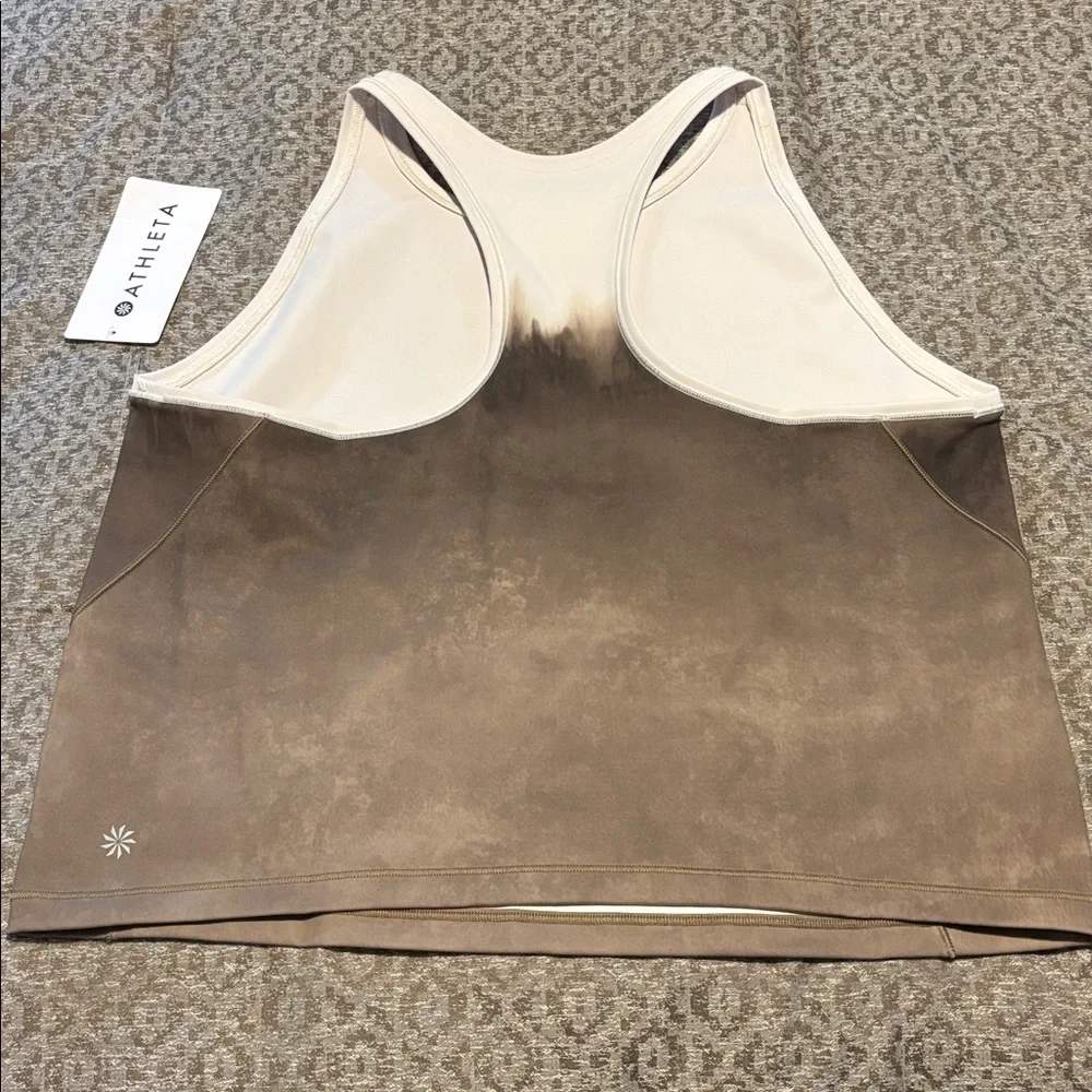 💕NWT! Athleta Women's Ombre Tank Top - Brown and Cream - Picture 5 of 5